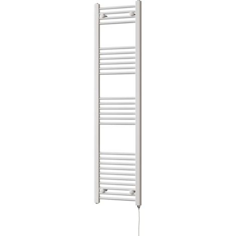 Zennor - White Electric Towel Rail H1600mm x W400mm Straight 500w Standard (1/3)