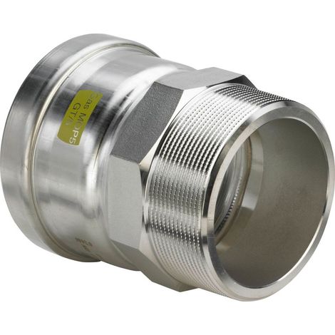Viega Sanpress Inox G XL-Pieza de transición, d 76,1mm, R 21/2 acero inoxidable Modelo 0211XL, 632526