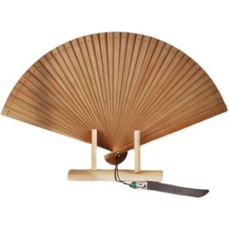 Éventail à main pliable en bambou pour sauna, barbecue, soirée dansante, fête (libellule)