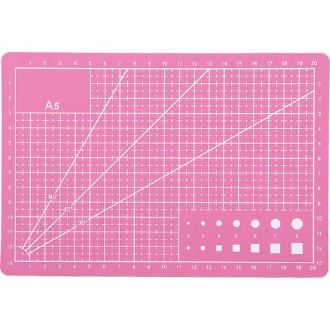 Planche de découpe auto-cicatrisante A5 en PVC durable pour travaux manuels DIY rose (1/5)