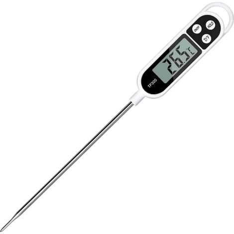 Thermomètre Cuisine - Sonde 15 cm Acier Inoxydable - Lecture Instantanée 2-3 s - Plage -50 à 300 °C - Écran LCD - Anti-corrosion - 1 pièce (1/5)