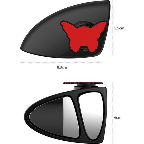 Rétroviseur d'angle mort universel pour voiture, miroir multifonctionnel 360° pour marche arrière, rétrovision avant/arrière, miroir de roue, paire réglable (1/5)