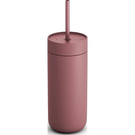 Vaso térmico Carter Cold Tumbler Fellow de 473 ml, color rosa pastel. (1/5)