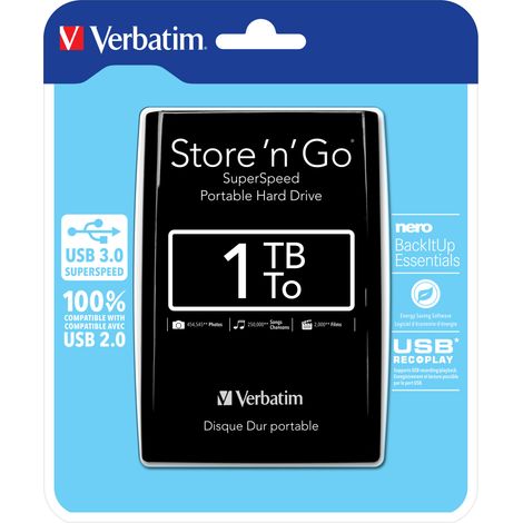 Verbatim Disco Duro Externo Store 'N' Go 1Tb Hdd 2.5 Usb 3.