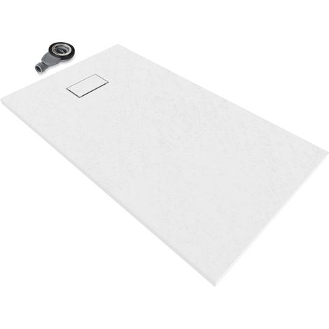 i-flair weiße SMC Duschwanne – 26 mm flach inkl. Ablaufgarnitur mit Deckel 140x70 cm (1/5)