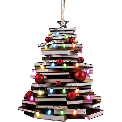 Accroche-Livre - Décoration Arbre De Noël - Ornements Pour Voiture Et Intérieur - Acrylique - 1 Pièce (1/5)