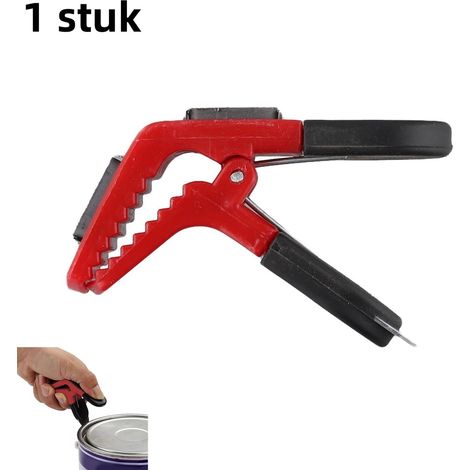 1 pince magnétique puissante pour peinture - Pince universelle - Magnétique double face - Pince magnétique en plastique pour pinceaux - Outil de quincaillerie - Rouge (1/5)