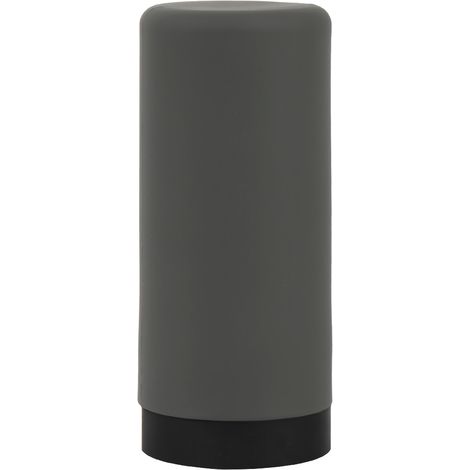 Flacon souple en silicone gris pour lotion, shampoing, gel douche et liquide vaisselle - Distributeur pratique.