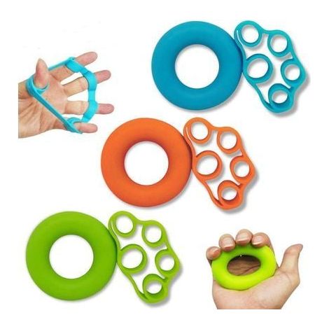 Renfort et extenseur de poigne, appareil de musculation pour exercices de préhension, pour les avant-bras - Lot de 6 (1/5)