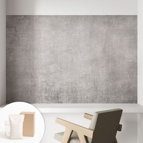 Papier peint intissé avec imprimé pour décoration intérieure pour rénovation a motif - Colle incluse gratuite Motif en béton 104x70 cm (1/5)