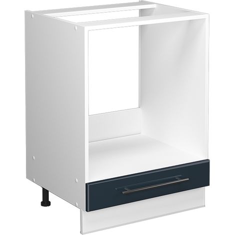 Mobile per forno da incasso Fame-Line, Blu scuro lucido, 60 cm senza piano di lavoro, Vicco