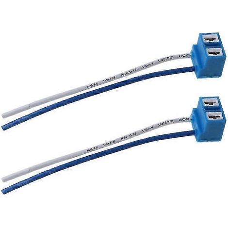 Compatible avec un jeu de 2 douilles de phare halogènes céramiques H7, comprenant un câble d'extension et un cordon d'alimentation. (1/5)