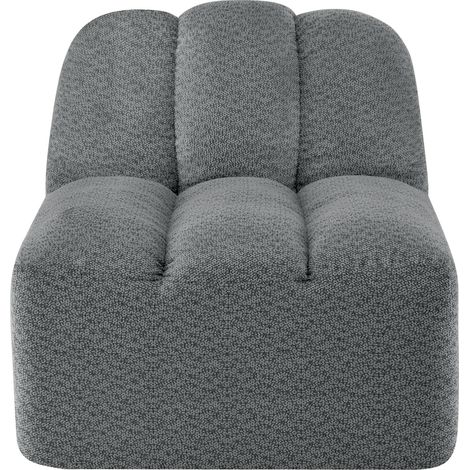 Fauteuil modulable sans accoudoirs en tissu bouclette gris 78 x 104 x 79 cm MODENUIT (1/5)