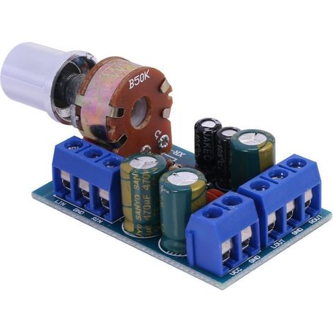 Amplificatore audio stereo Bardusch Mini 2 x 1W TDA2822 Modulo di alimentazione DC 5V 12V con controllo del volume (1/3)
