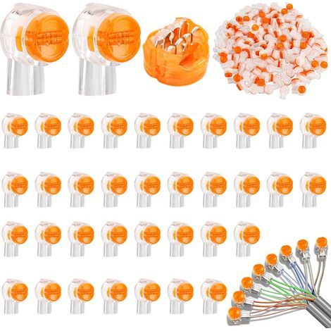 200 Pieces Cable Connectors, K1 Transparent Connectors, Waterproof Telephone Cable Connectors, Telephone Connector for Data Cable (1/5)