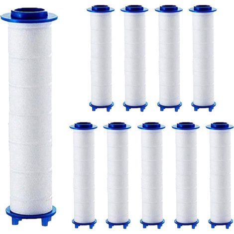 Kit de 10 filtres pour pommeau de douche, cartouches filtrantes pour adoucisseurs d'eau dure, polyvalentes et efficaces, élimine les sédiments et les particules nocives pour une purification optimale 