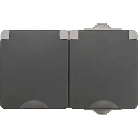 ION Industries Prise murale Gris Hxl15xL6.5cm