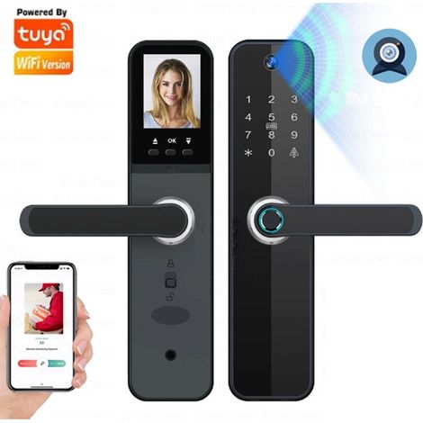 Tuya Serratura Biometrica per Porta Smart WiFi con Spioncino e Schermo (1/5)