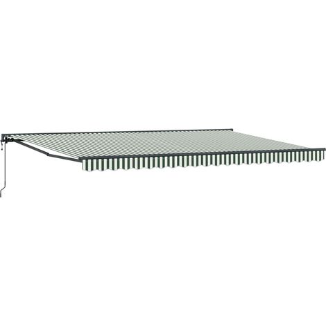 Maison Exclusive - Markisenrahmen Grün und Weiß 500 x 300 cm