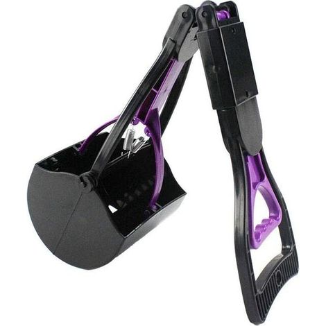 Pelles Ramasse Crottes Fournitures pour Animaux De Compagnie Ramasser Les Toilettes Plus Grand Pince à Long Manche Pliable Chien De Toilette Pelle Artefact,Violet (1/2)