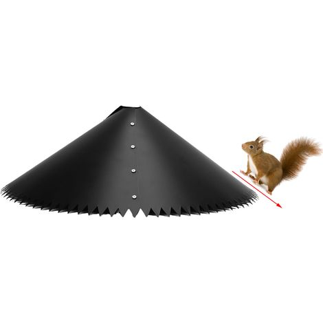 Sistema disuasorio para ardillas, de 3 piezas con púas, protección contra ardillas, PVC negro para postes (1-2,5 cm), resistente a la intemperie. (1/5)