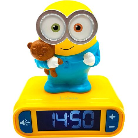Lexibook - Minions 3D Alarm Clock with Night Light (RL800DES)