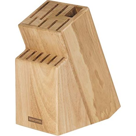 Tescoma 869508 Woody Ceppo per 13 Coltelli e Trinciapollo/Acciaino (1/4)