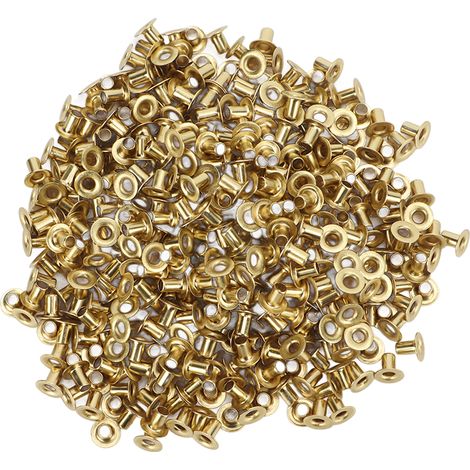 500Pcs Hollow Rivets 65 Copper Smoothing Surfaces Easy Installation Clothing Rivets for DIY Crafts2.3x4x5mm (1/5)