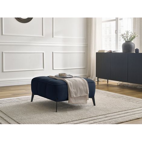 BOBOCHIC - Pouf ANIS tissu texturé   Bleu