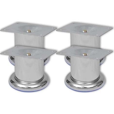 vidaXL 8x Patas de sofá redondas cromadas 60 mm (1/2)
