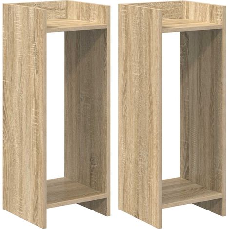 Plant Stand 2 pcs Sonoma Oak 30 x 30 x 80 cm Engineered Wood vidaXL