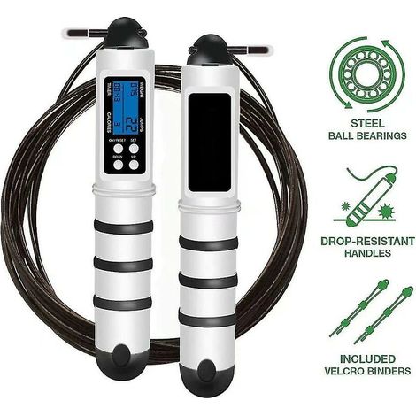 Skipping Rope With Digital Counter Speed Rope Steel Rope With Pvc Coating Professional (1/5)