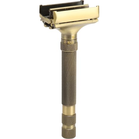 Rasoir à Barbe en Métal Réutilisable - Tondeuse Manuelle Portable pour Soins Barbiers à Domicile et Déplacements (1/5)