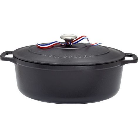 casseruola ovale in ghisa smaltata 27cm nero sublime - PUC472701 - Chasseur