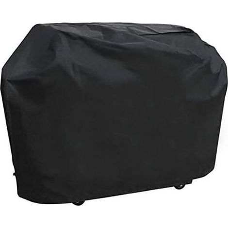 Housse de Protection imperméable pour Barbecue 170 x 61 x 117 cm Noir avec Sangles Réglables (1/5)