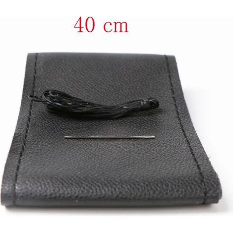 (Filet noir 40 cm -) Housse de volant de voiture Diamètre 36 cm 38 cm 40 cm / Fourniture complète Ne se décolore pas Tresse de guidon en cuir pour volant (1/5)