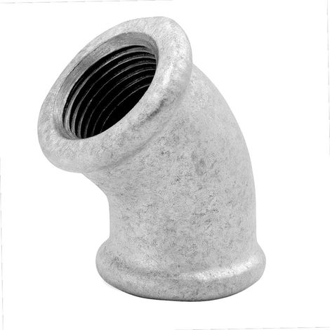 Codo de 45° - Hierro fundido galvanizado - Macho/Hembra - 1/2" - 15x21 mm (1/2)