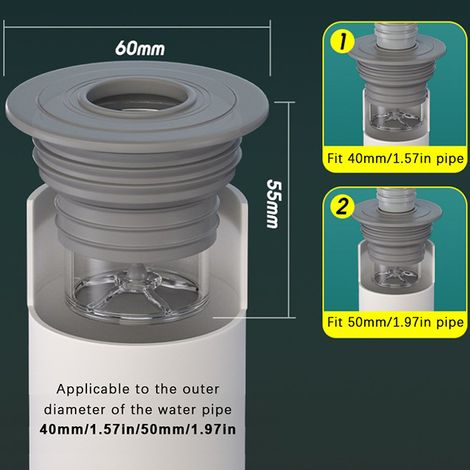 Bouchon de siphon de sol, couvercle de tuyau d'eau, grille anti-insectes (1/5)