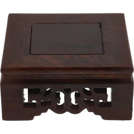 Support pour Pot à Bonsaï en Bois Rond, Artisanat en Bois Simple et Robuste, pour Plantes D'intérieur sur Table ou Sol, Facile à Transporter (1/5)