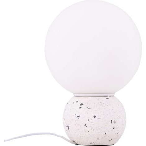 Lampe à Poser Déco "Metz" 29cm Blanc (1/5)