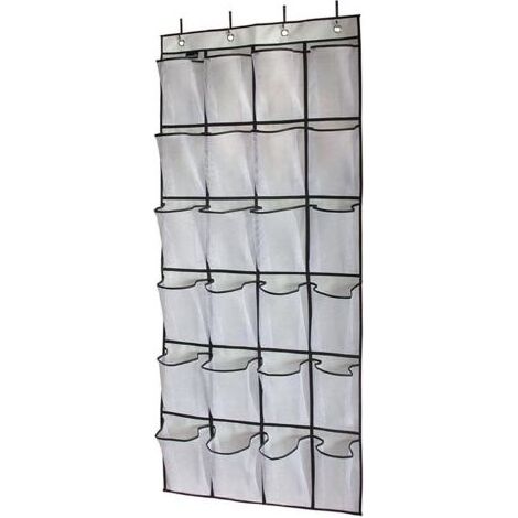 Rangement Chaussure à Suspendre sur la Porte, 24 Poches Stockage de Chaussures en Filet Sur la Porte, Organisateur de Chaussures, Sac de Rangement Suspendu Aux Placards pour Chaussures Baskets (1/5)