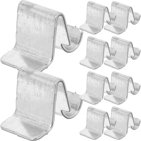 Clips Métalliques en Acier Inoxydable Argenté Lot de 10 pour Étagères Réglables Support Robuste et Facile à Utiliser Cuisine, Bureau ou Bibliothèque (1/5)