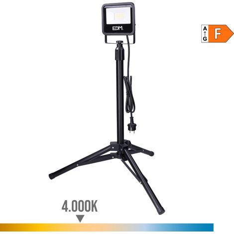 Projecteur Led Trépied 30w Lumière éclatante 4000k Sur Trépied - Edm (1/3)