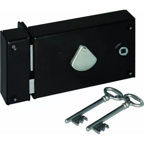 Serrure en applique horizontale Devismes - Noir - Gauche