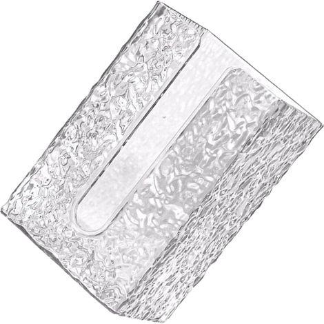 Caja compacta transparente para montaje en pared sin necesidad de taladrar: toallero higiénico para baño, aseo u oficina.