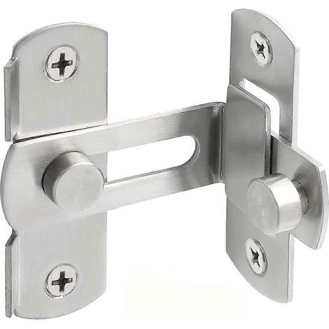1 verrou de porte coulissante de grange en acier inoxydable - verrou de sécurité pour porte, fenêtre, cave à vin, salle de bain (1/5)