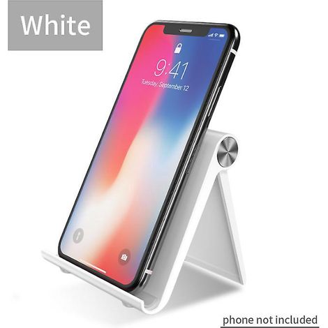 (blanc) Support De Tlphone Pliable Posture Rglable Compatible Avec Iphone 14 Plus Pro Max 13 Mini 12 Galaxy S23 S22 S21 Ultra A13 Redmi 10a Pixel (1/5)