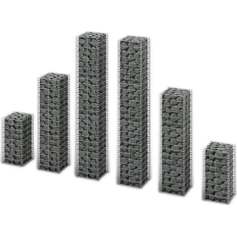vidaXL Set Gabbioni 6 pz in Filo Zincato (1/5)