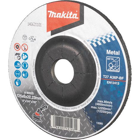 Disco per sbavatura per metallo, varie sbavature, per smerigliatrici angolari MAKITA A-80933