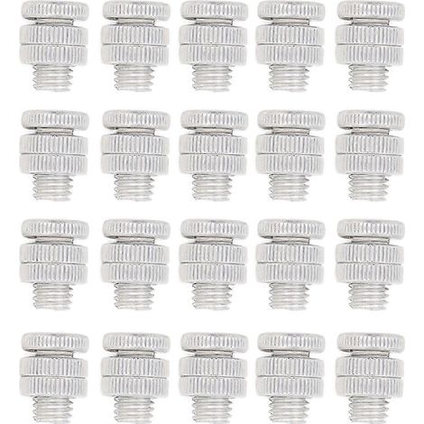 Connecteur de clôture électrique à boulon en alliage d'aluminium fileté de 0,8 cm, compatible avec une utilisation extérieure (100 pièces) (1/5)